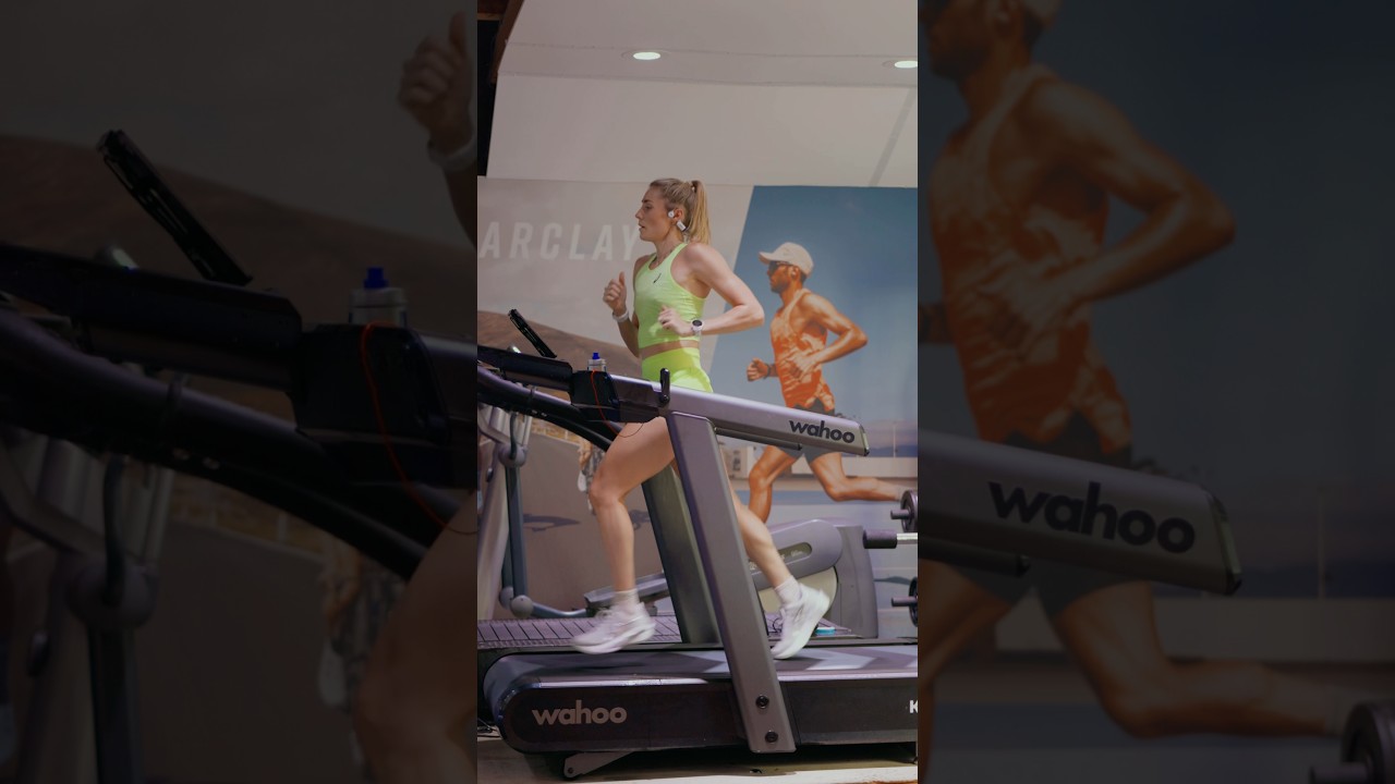 🔥 4x 3 minutes at 5% incline with 90s recovery 🧊 5 mins easy then repeat!
