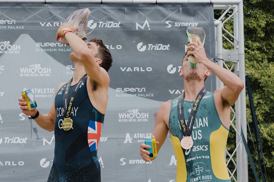 Ollie Conway delighted the home crowd to take victory at Supertri Blenheim Palace, holding off Canada's Charles Paquet and Australia's Luke Willian at the second round of the Supertri Pro Series.