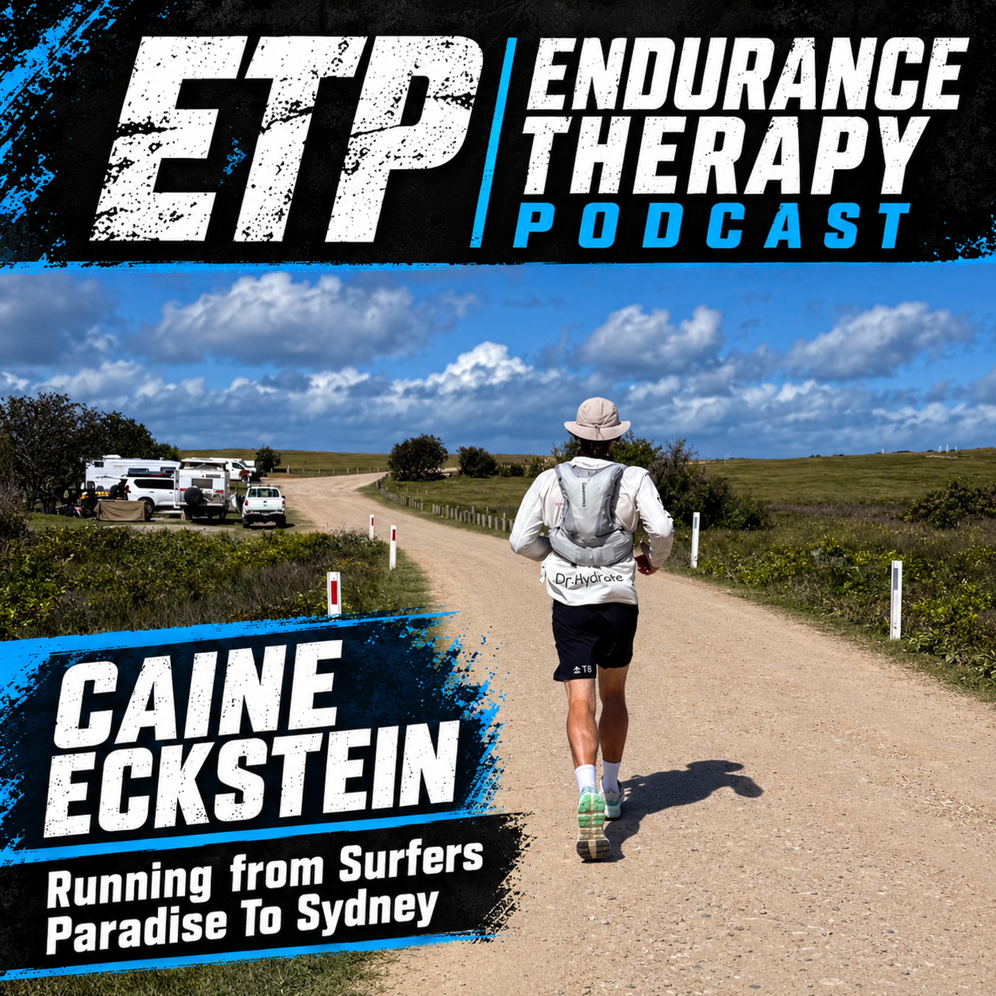 Caine Eckstein - 2 marathons a day running from Surfers Paradise to Sydney.